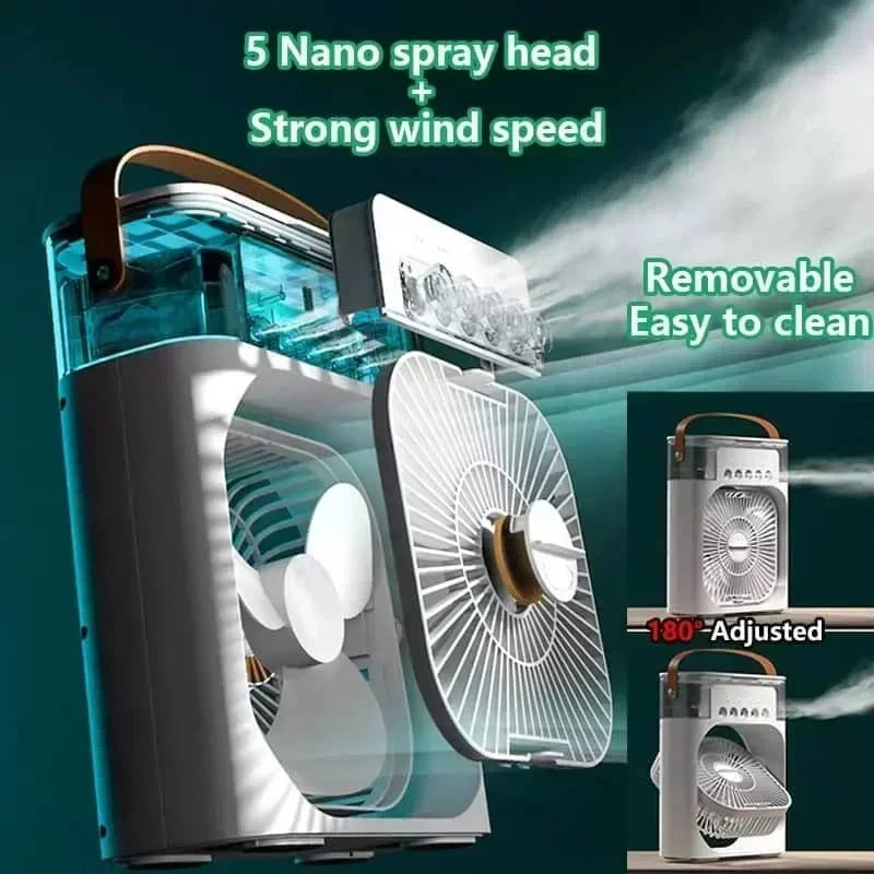 3-in-1 Portable Air Cooler & Humidifier - Desk Comfort Fan