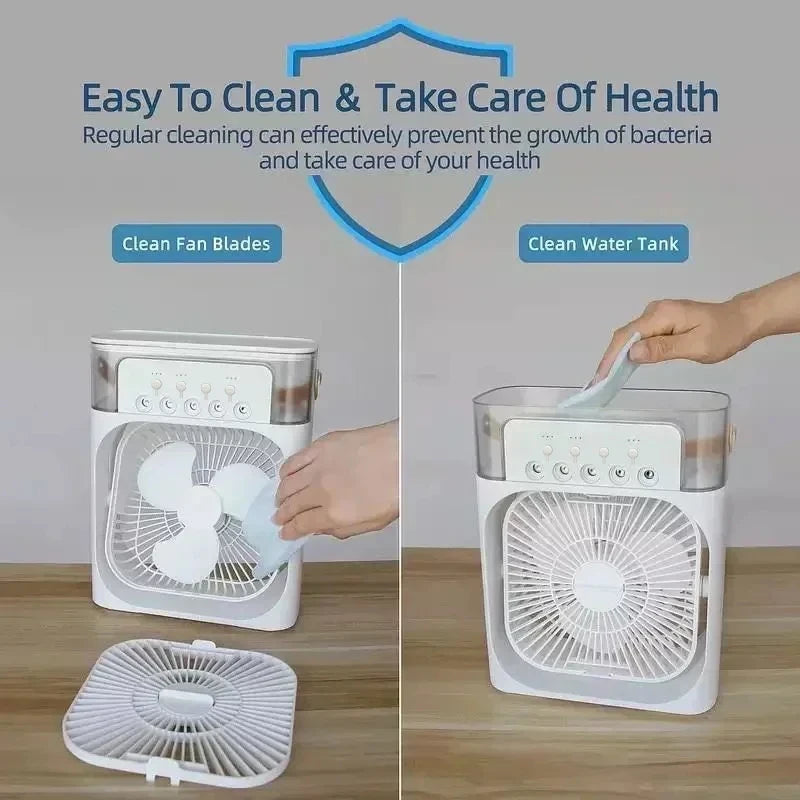 3-in-1 Portable Air Cooler & Humidifier - Desk Comfort Fan